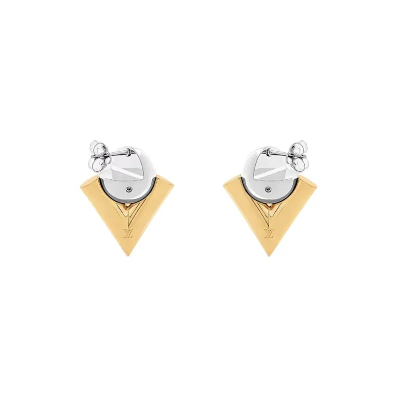LOUIS VUITTON V For Vuitton Pearl And Metal Earrings-0