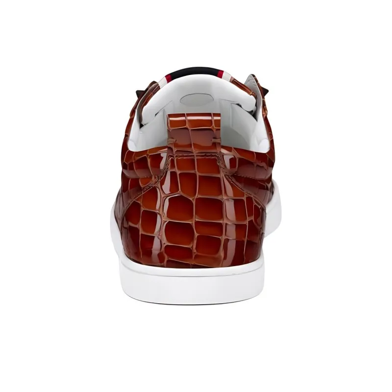 CL LUBOTING F.A.V. Fique A Vontade Low-Top Skateboard Shoes Men's Red Brown-3
