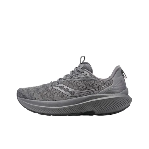 Saucony Cushioning Breathable Low Top Running Shoes Men's Gray