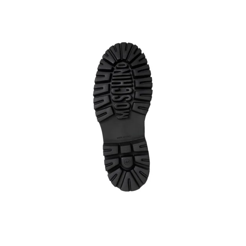 MOSCHINO Logo-print Lace-up Leather Boots-4