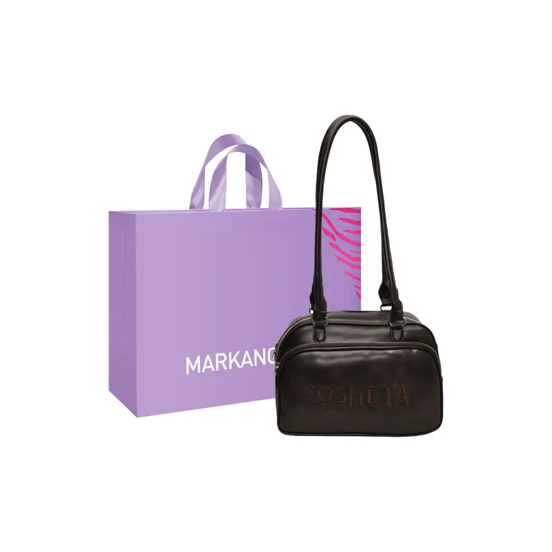MARKANGARO PU Bowling Bag Regular Women's Black/Brown/Coffee-18