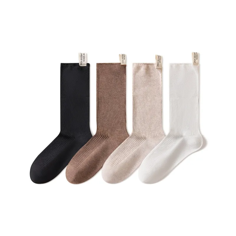 Temooues Mid Calf Socks Women's Combo Set-10
