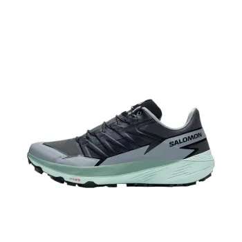 SALOMON Cushioning Breathable Lightweight Low Top Running Shoes Men's Asphalt Gray