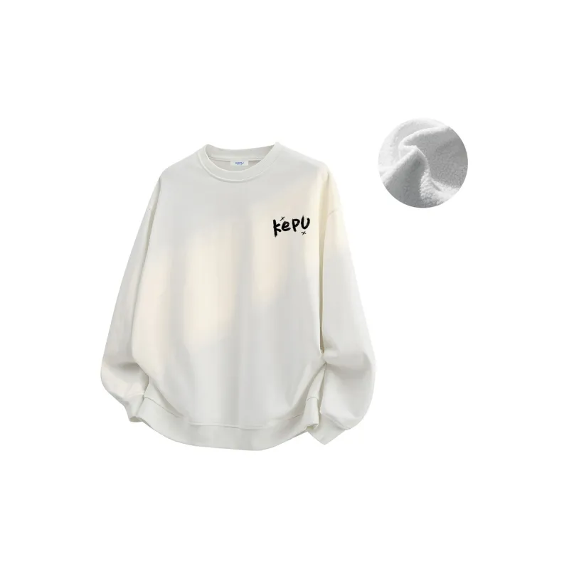 Kepu Fleece Lined Crew Neck Sweatshirt Unisex-24