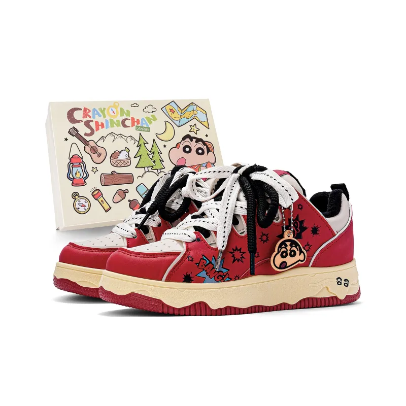 Crayon Shinchan Lightweight Breathable Height Increasing Low Top Skateboard Shoes Unisex-14