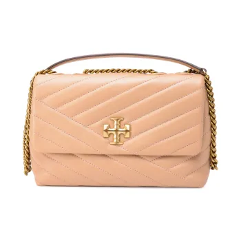 TORY BURCH Kira Leather Leather Crossbody Bag Shoulder Bag Regular Women's Pink Brown