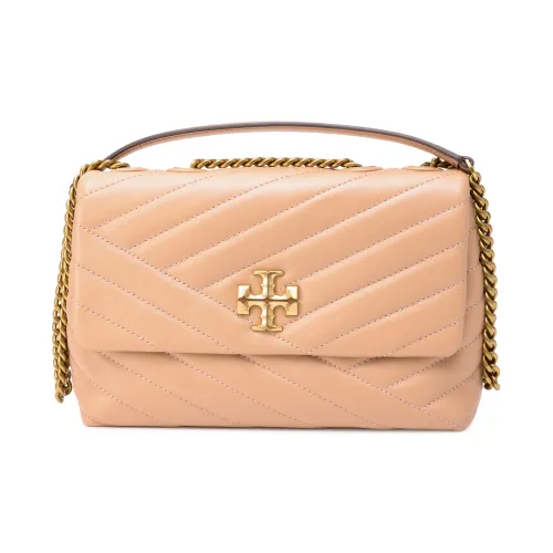 TORY BURCH Kira Leather Leather Crossbody Bag Shoulder Bag Regular Women's Pink Brown
