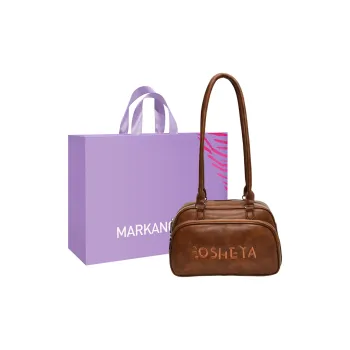 MARKANGARO PU Bowling Bag Regular Women's Black/Brown/Coffee