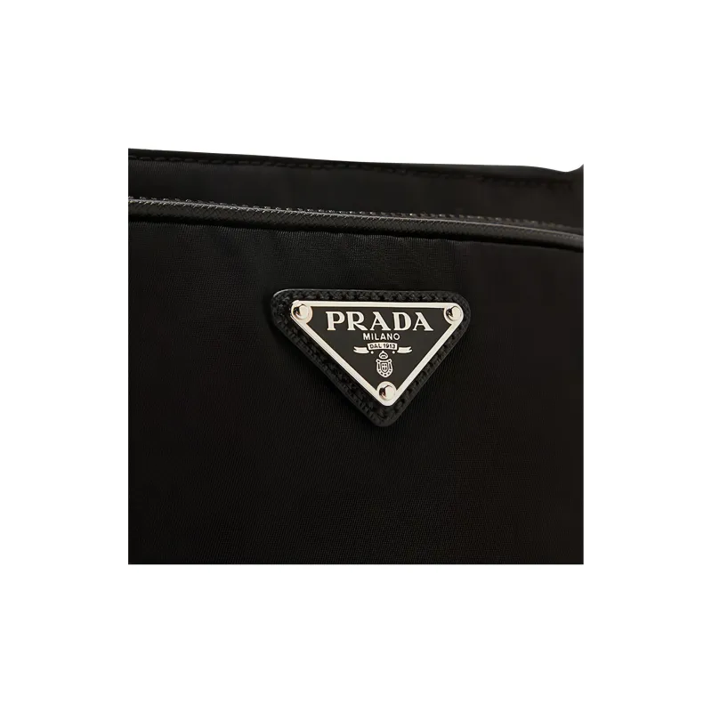 PRADA Fabric Sling Bag, Crossbody Bag, Shoulder Bag Medium Size Men's Black-2