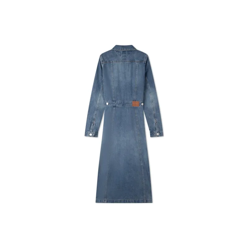 Tommy Hilfiger Long Sleeved Dress Women's Denim Blue-1