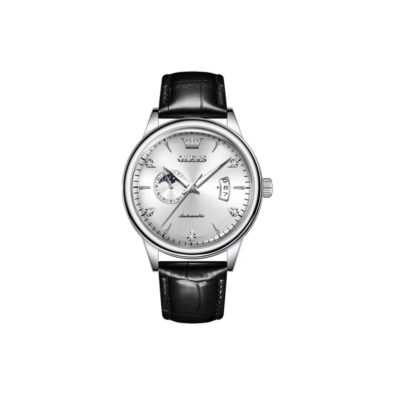 OLEVS Play The Cool Series Mechanical Movement Watch Men's Watches White Dial-0