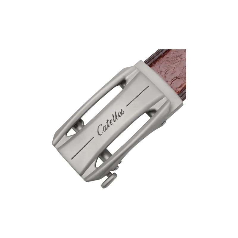CATELLES Crocodile Leather Leather Belts Men's 3.5cm-11