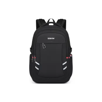 EDISON Polyester Backpack Large Size Unisex Black/Blue