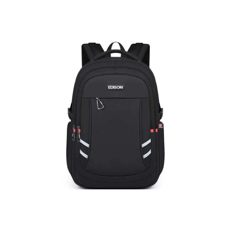 EDISON Polyester Backpack Large Size Unisex Black/Blue-0