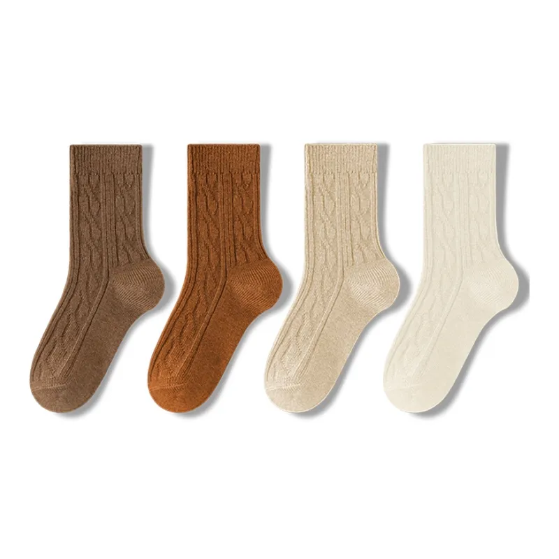 JIAZINI Mid Calf Socks Unisex 4 Pack-5