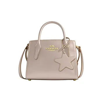 COACH Smooth Leather Shoulder Bag Crossbody Bag Handbag Small Size Women's Light Champagne