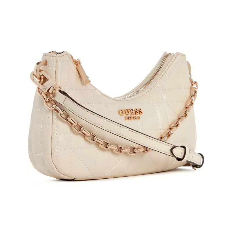 GUESS Artificial Leather Handbag, Shoulder Bag, Crossbody Bag Mini Women's Gray White-1