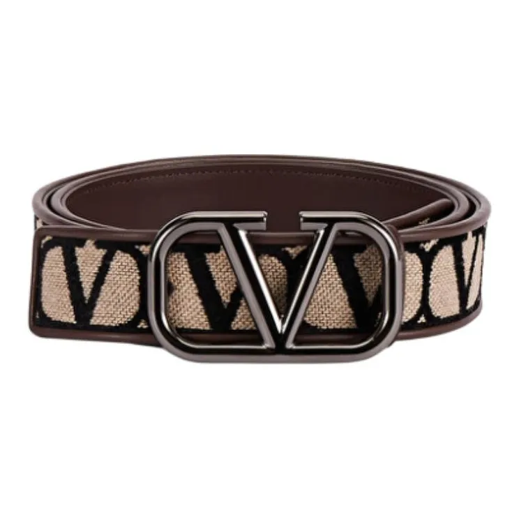 Valentino Toile Iconographe VLogo Signature Buckled Belt-1