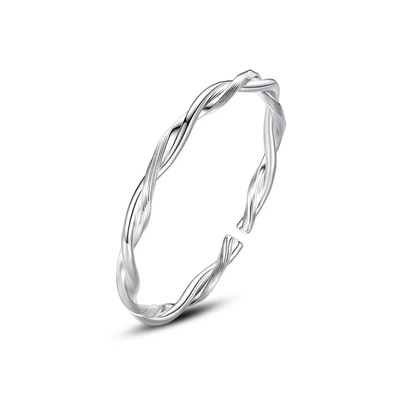Hi There Pure Silver 9999 Bangles Unisex-0