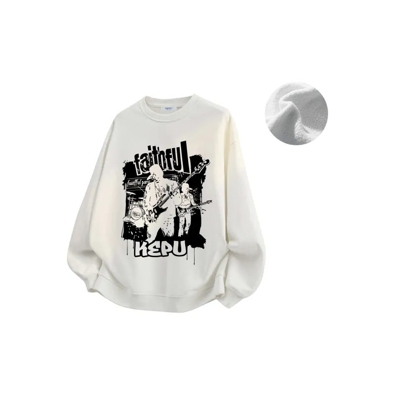 Kepu Fleece Lined Hoodies & Sweatshirts Unisex-25