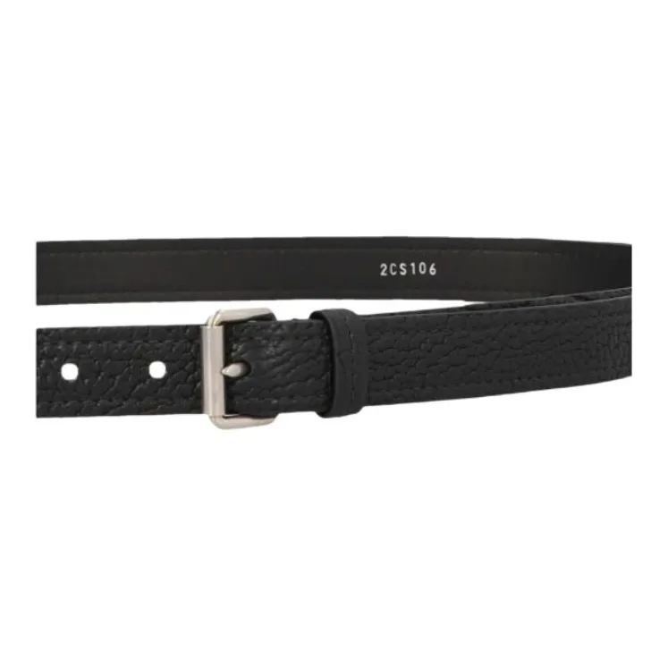 PRADA Calfskin Leather Belts Men's Black  -2