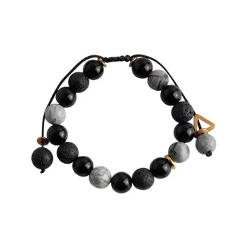 Bubble Scallops Obsidian Bracelets Unisex