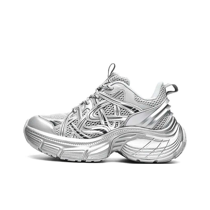 ORD Impact Resistant Wear Resistant Lightweight Breathable Slip Resistant Low Top Chunky Sneakers Unisex-12