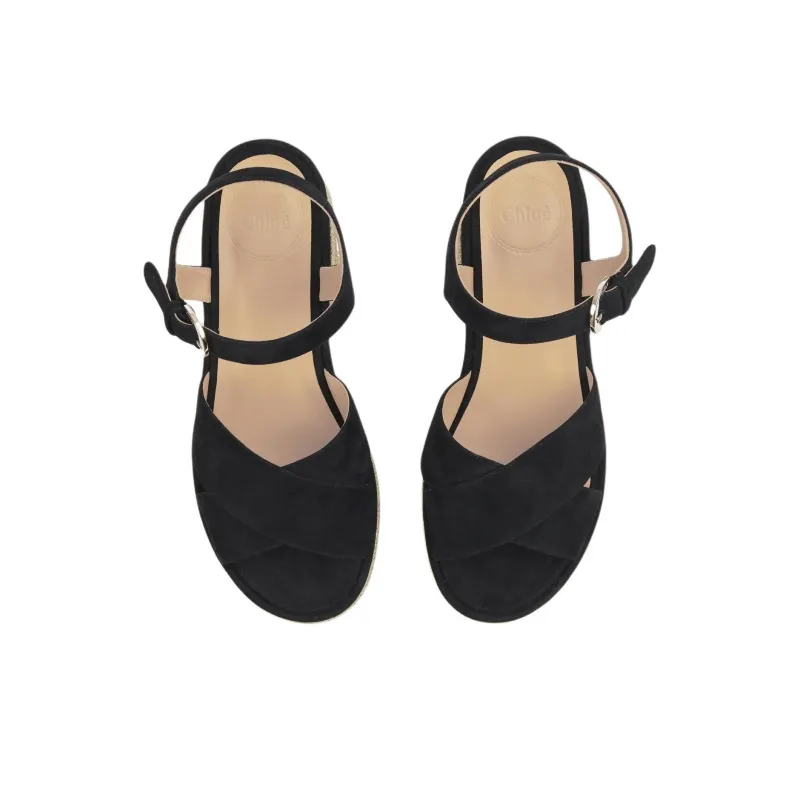 Chloe Odina One Strap Sandals 9.5cm Women's Black-3