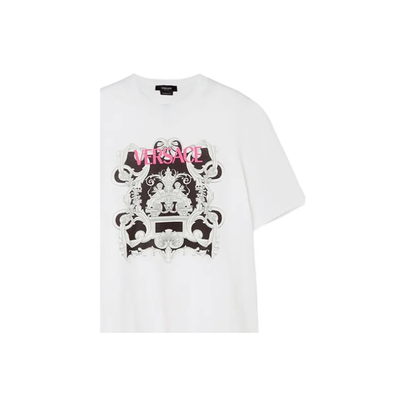 VERSACE Silver Baroque T Shirt-4