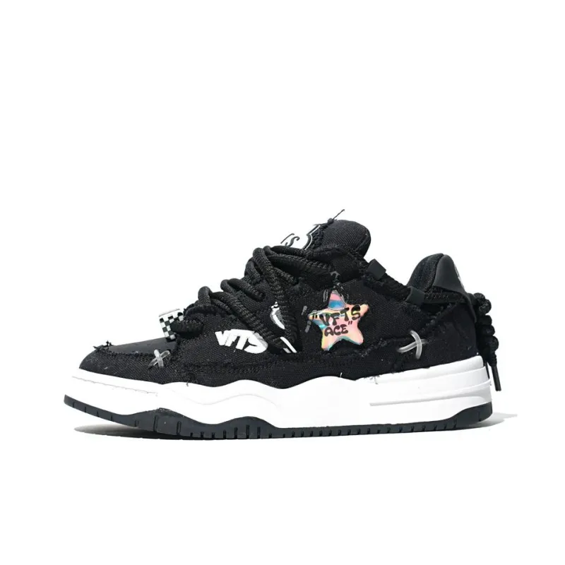 VFTS Slip Resistant Cushioning Abrasion Resistant Low Top Skateboard Shoes Unisex-17