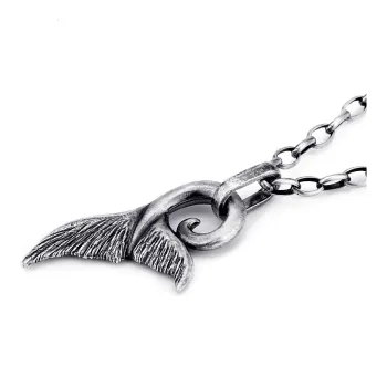 Silver Art Sterling Silver Vintage Pendant Necklace Niche Advanced Sensory Unisex