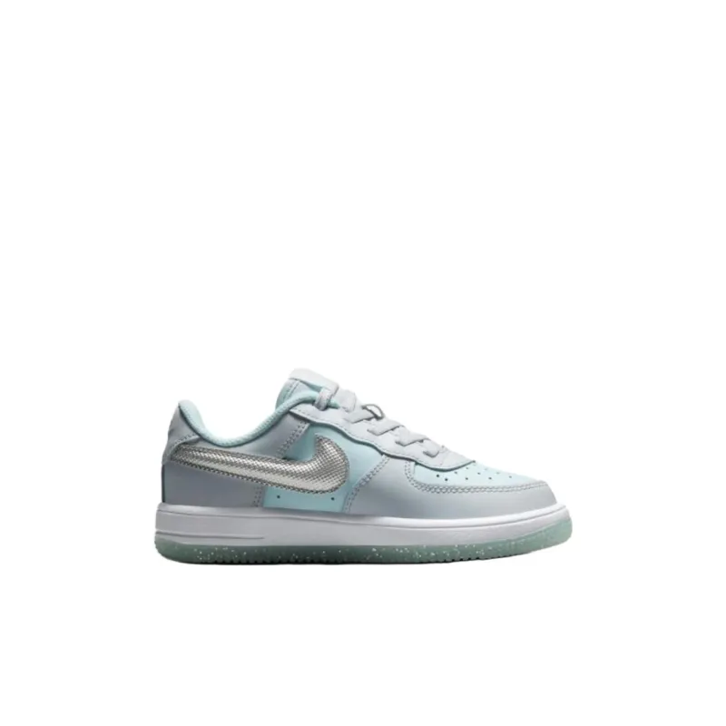 Nike Air Force 1 Abrasion Resistant Low Top Kids' Skateboarding Shoes Gray Children Aged 3 7 Years Old-1