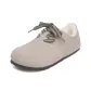 White Gray-Fleece-Lined