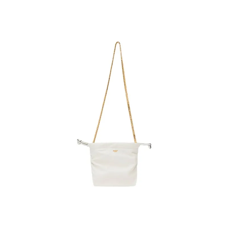 MOSCHINO Sheepskin Shoulder Bag Women's White-0