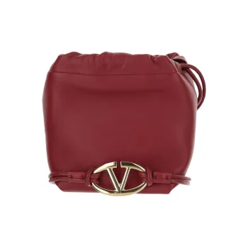 Valentino VLogo Pouf Drawstring Mini Bucket Bag