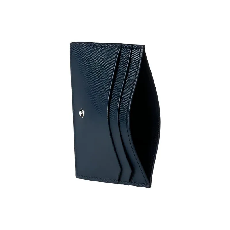 MONTBLANC Leather Wallet Men's Blue-3