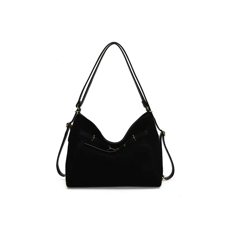Morellybear PU Frosted Tote Backpack Shoulder Bag Regular Women's Black/Coffee/Brown-0