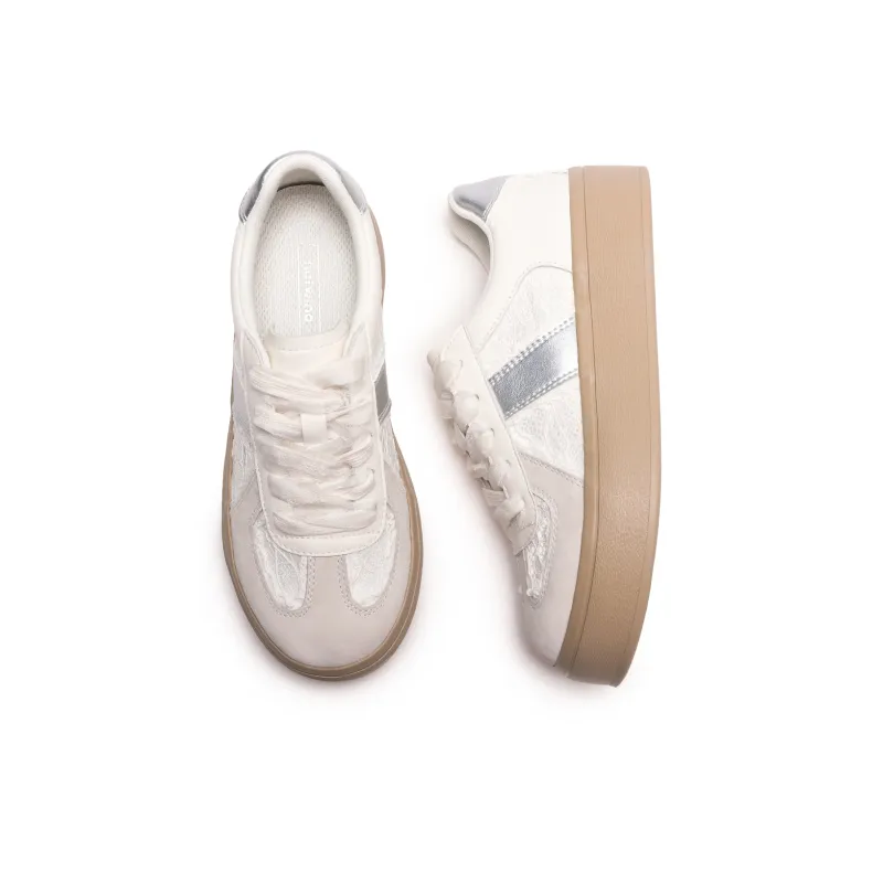 Hotwind Cream Lace Series Anti-Slip Wear-Resistant Low-Top Casual Shoes Women's-2