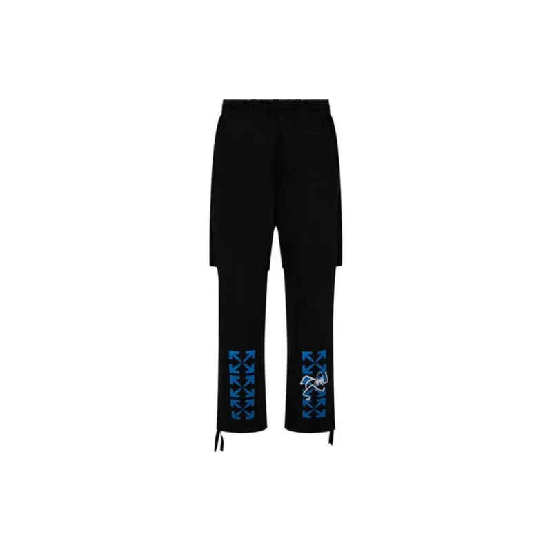 OFF WHITE Blue 90's Liquid Double Sweatpants-1