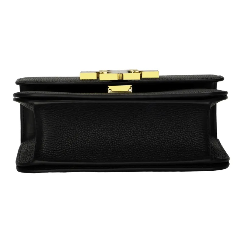 TORY BURCH Eleanor Litchi Grain Leather Crossbody Bag, Shoulder Bag Women's Black-3