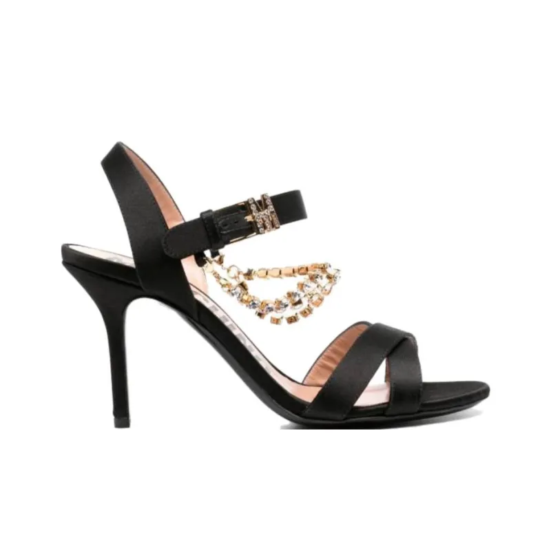 MOSCHINO 145mm Crystal-embellished Sandals-1
