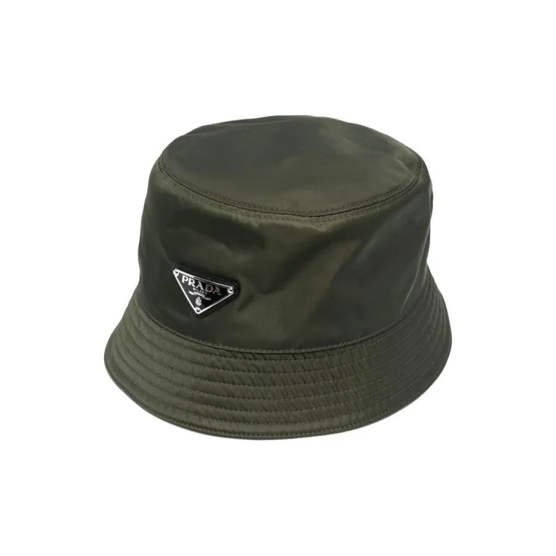 PRADA Logo Plaque Bucket Hat-3