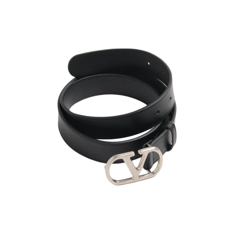 Valentino 30mm VLogo Signature Leather Belt-1