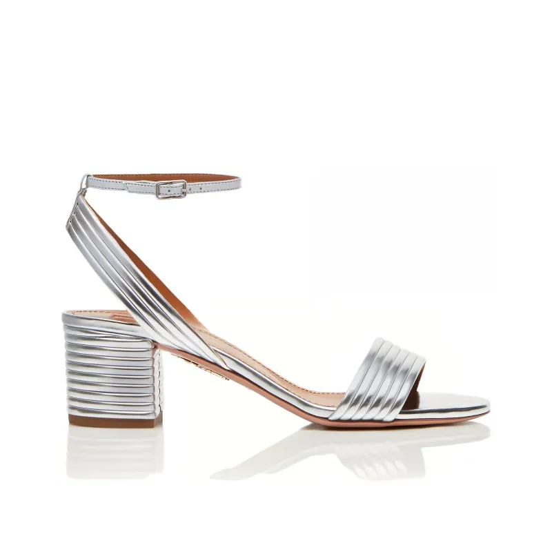 AQUAZZURA Sundance 50mm Metallic Sandals-1