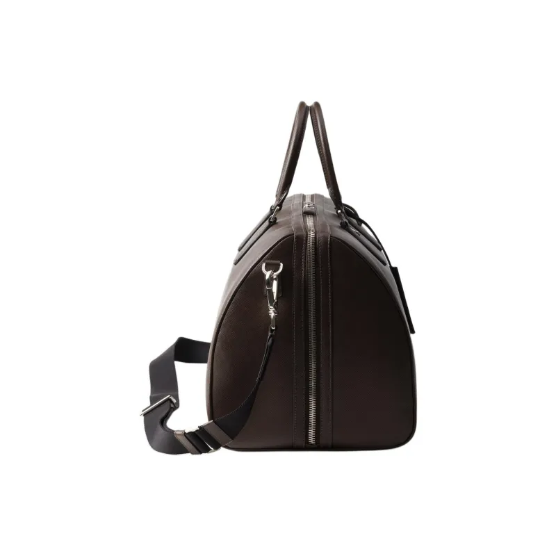 PRADA Leather One Shoulder Crossbody Portable Travel Bag Men's-2