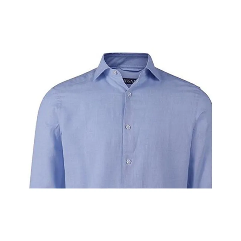 Zzegna SS23 Shirt Men's Light Blue-4