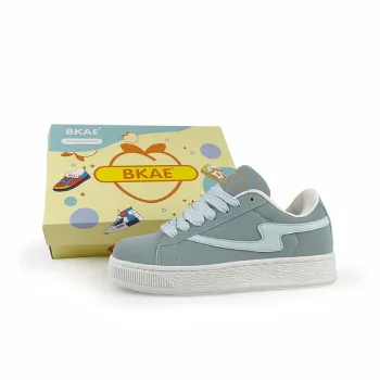 BKAE Wear Resistant Lightweight And Balanced Low Top Skateboard Shoes Unisex Aqua