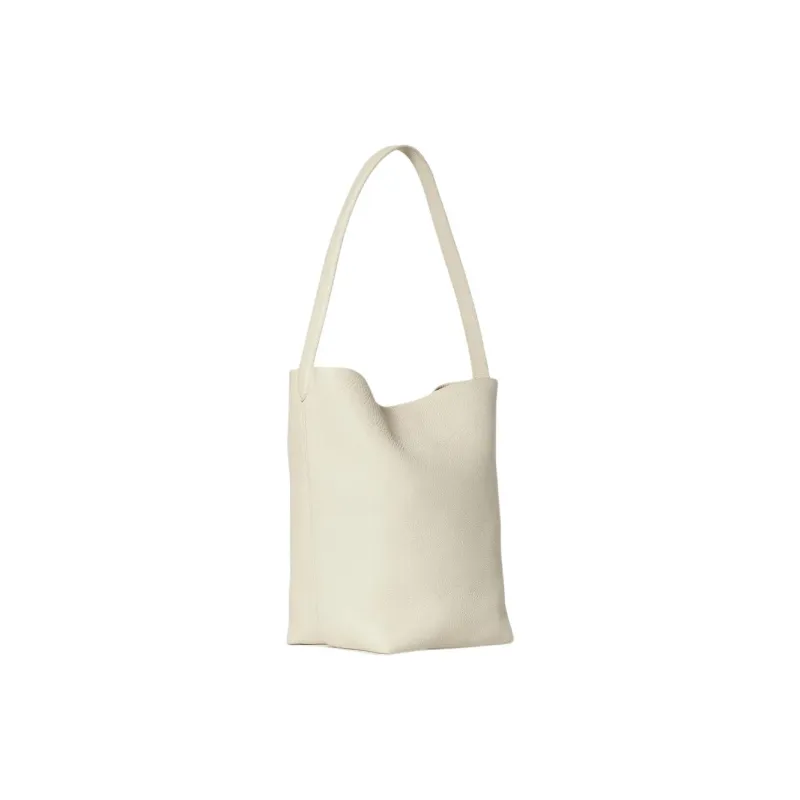 THE ROW N/S Park Leather Tote Bag, Shopping Bag, Handbag Trumpets Women's Ivory White-1