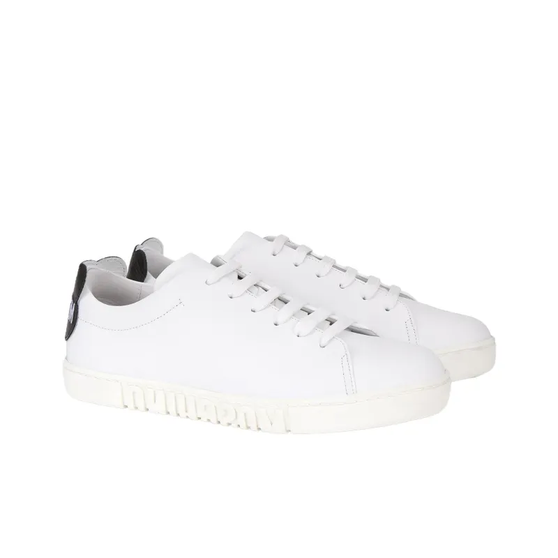 MOSCHINO Low Top Stylish Skateboarding Shoes Women's White-3