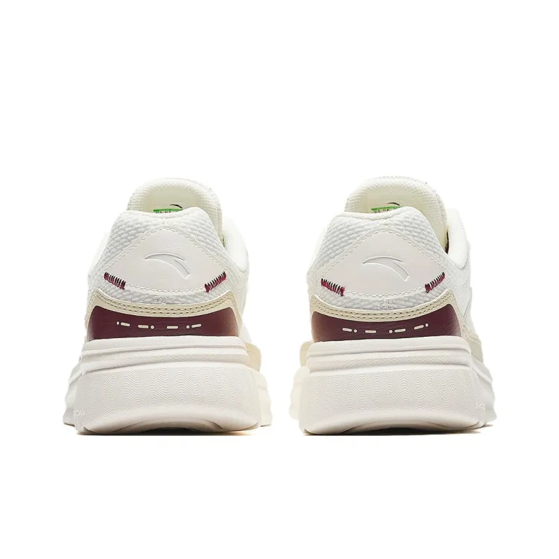 Anta Traveler GZ Anti-Slip Wear-Resistant Low-Top Casual Shoes Women's White Red-3